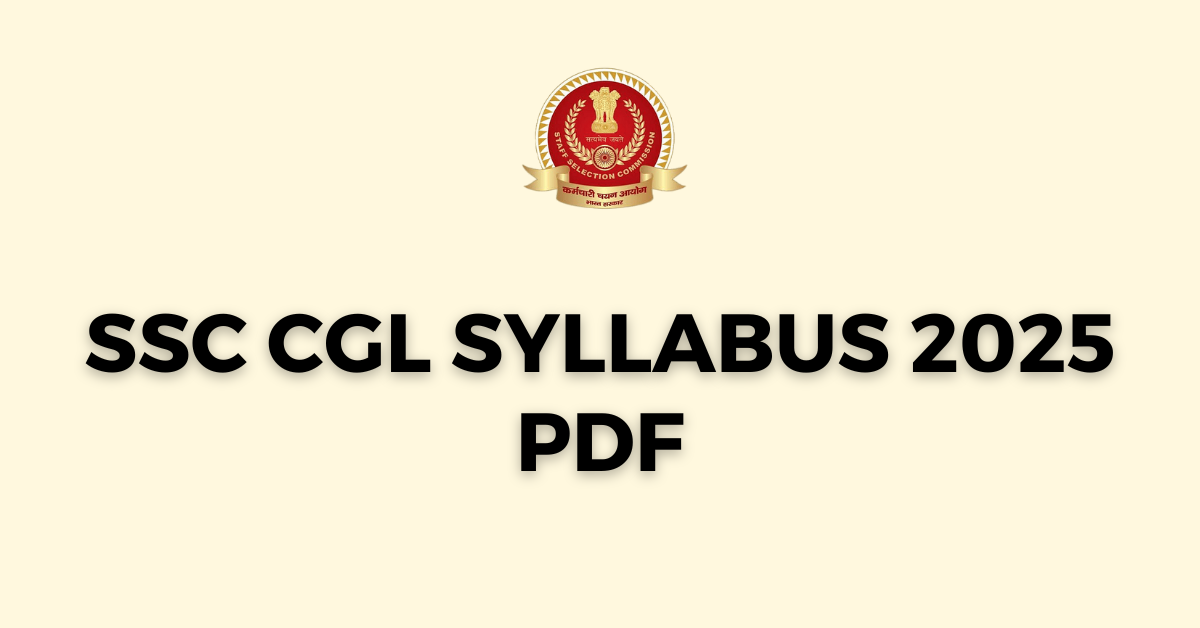 SSC CGL Syllabus