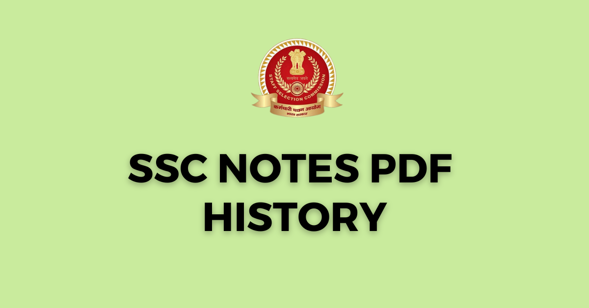 SSC History Notes pdf